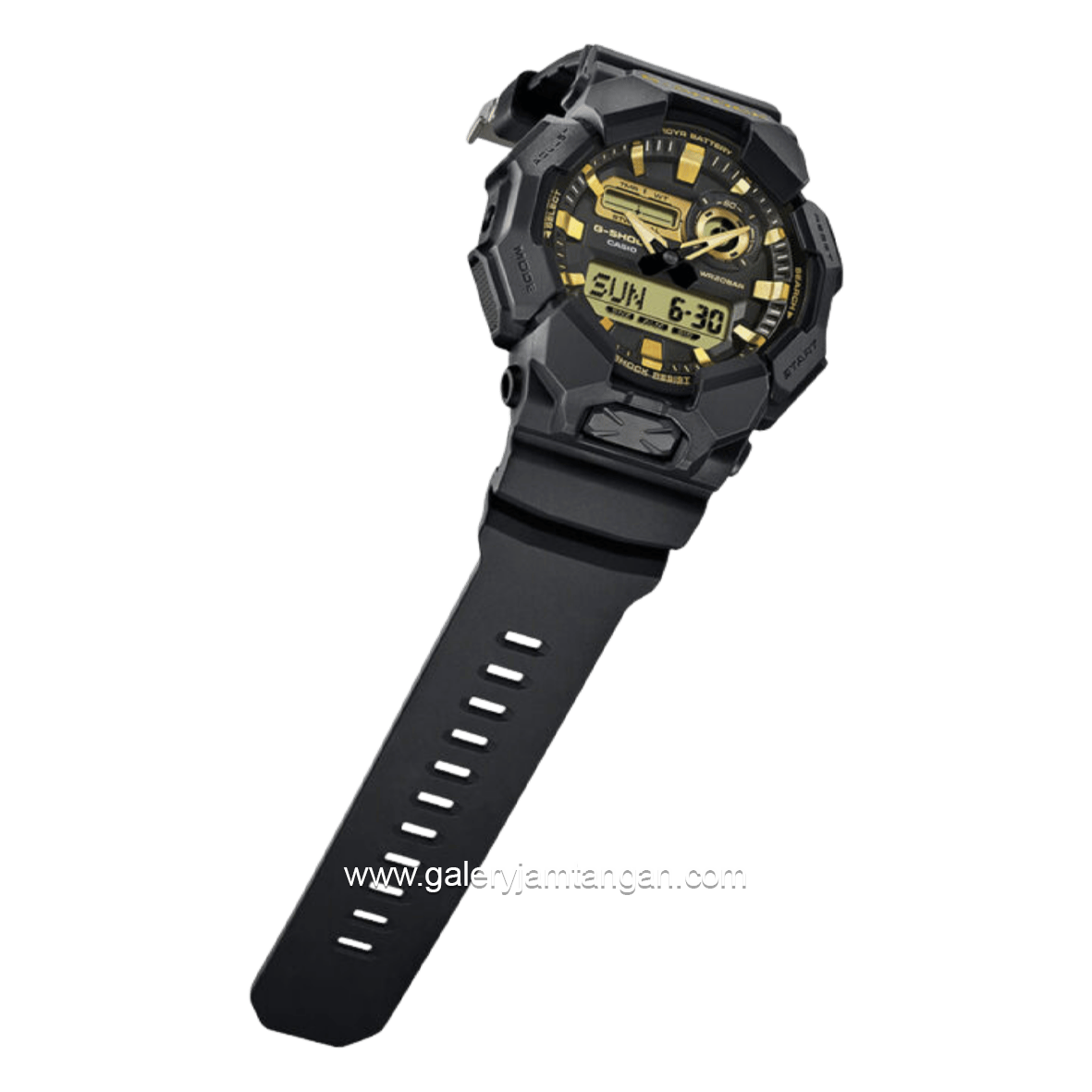G-SHOCK GA-010GB-1A9DR Black Dial Gold Resin Strap