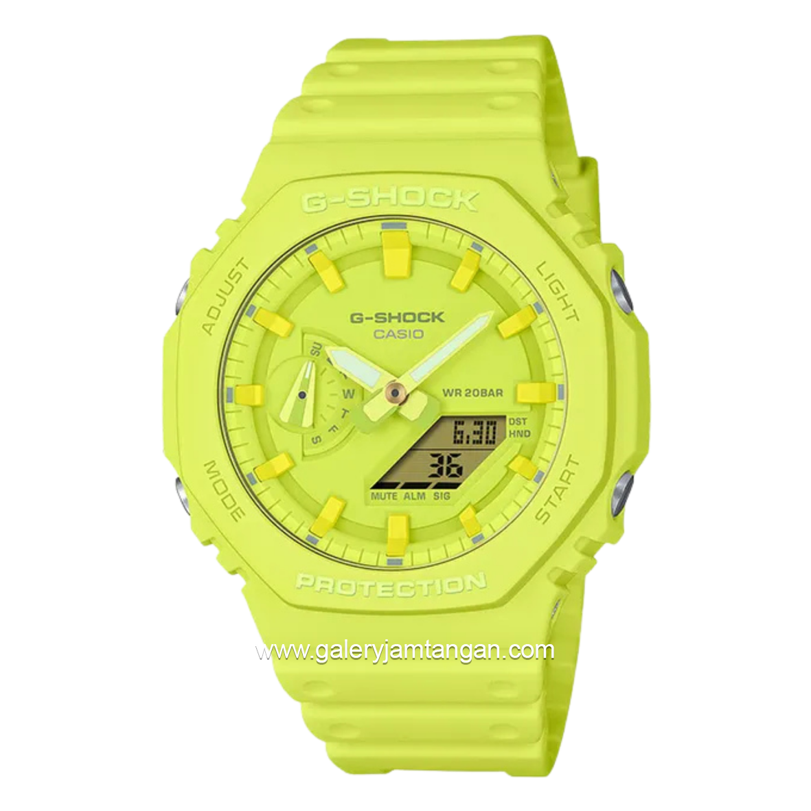 G-SHOCK GA-2100-9A9DR Green Rubber Strap