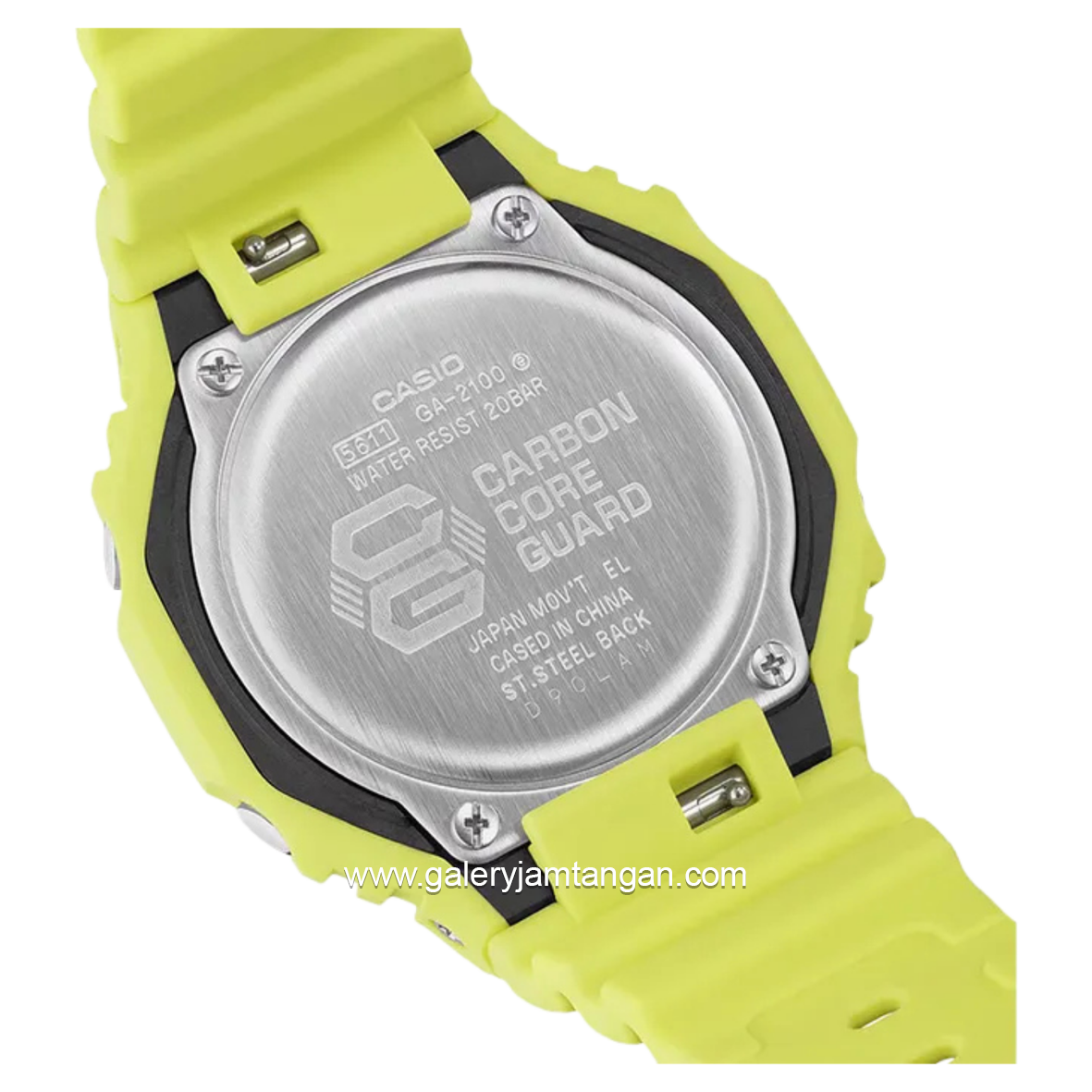 G-SHOCK GA-2100-9A9DR Green Rubber Strap