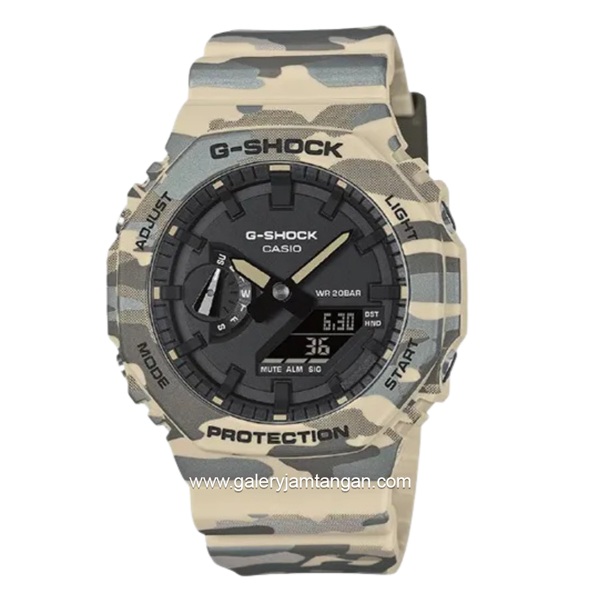 G-SHOCK GA-2100CM-5ADR Analog Digital Camouflage Dial Black Resin Strap
