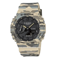 G-SHOCK GA-2100CM-5ADR Analog Digital Camouflage Dial Black Resin Strap
