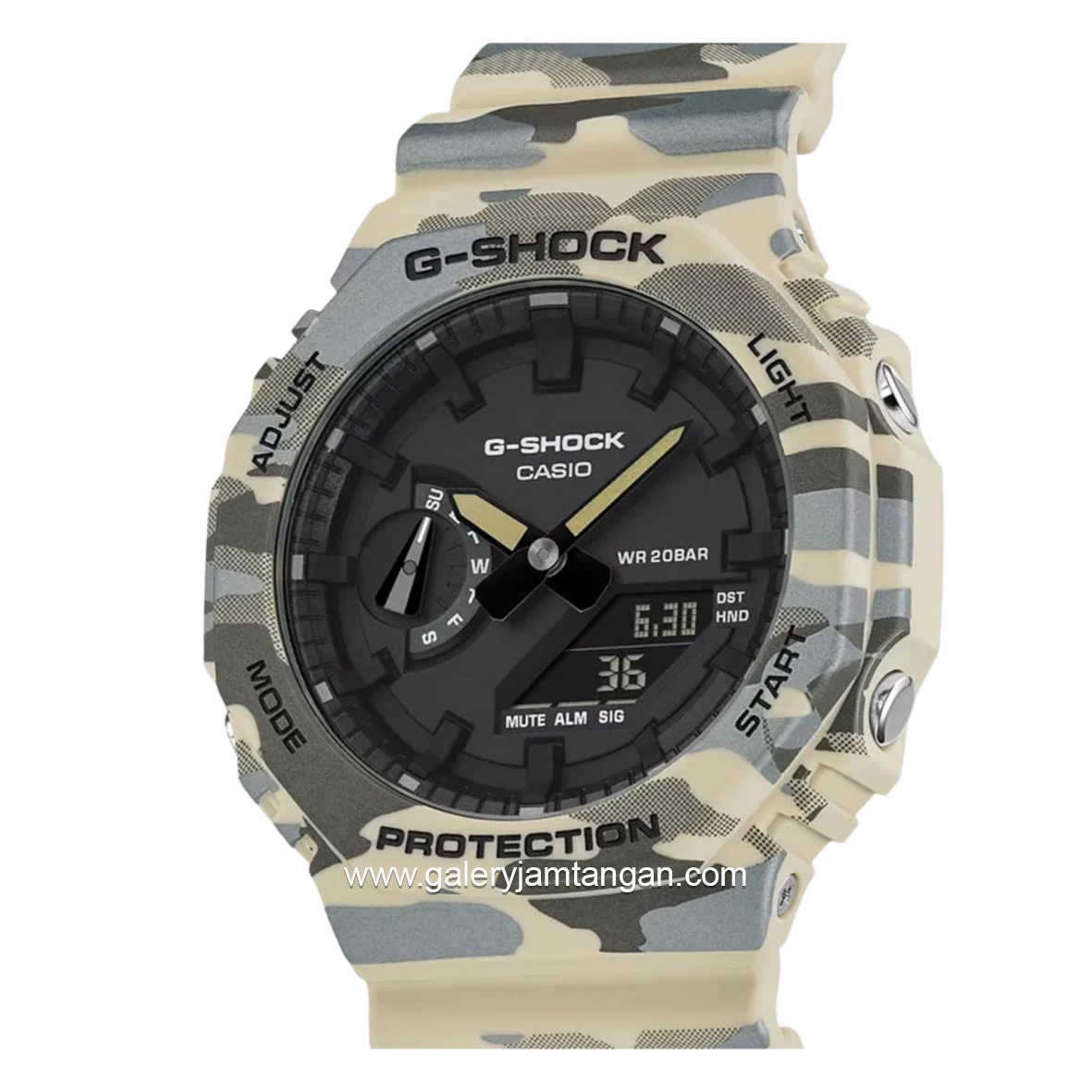 G-SHOCK GA-2100CM-5ADR Analog Digital Camouflage Dial Black Resin Strap