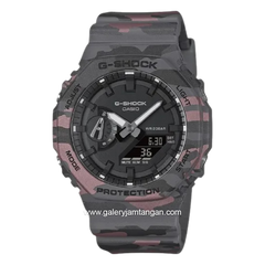 G-SHOCK GA-2100CM-8ADR Analog Digital Camouflage Dial Black Resin Strap