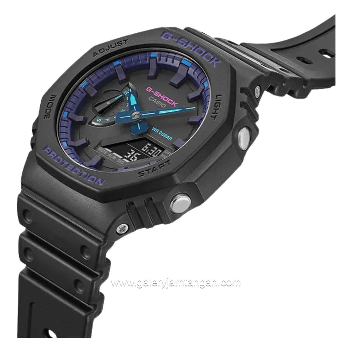 G-SHOCK GA-2100VB-1ADR Black Analog Digital Rubber Strap