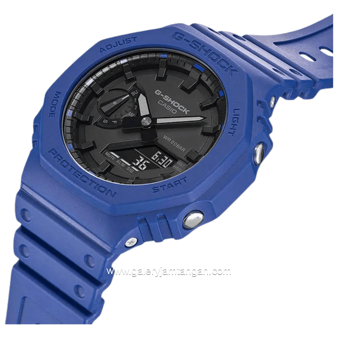 G-SHOCK GA-2100-2ADR Blue Dial Black Analog Digital Rubber Strap
