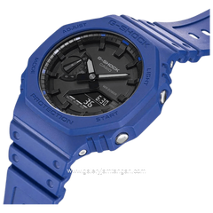 G-SHOCK GA-2100-2ADR Blue Dial Black Analog Digital Rubber Strap