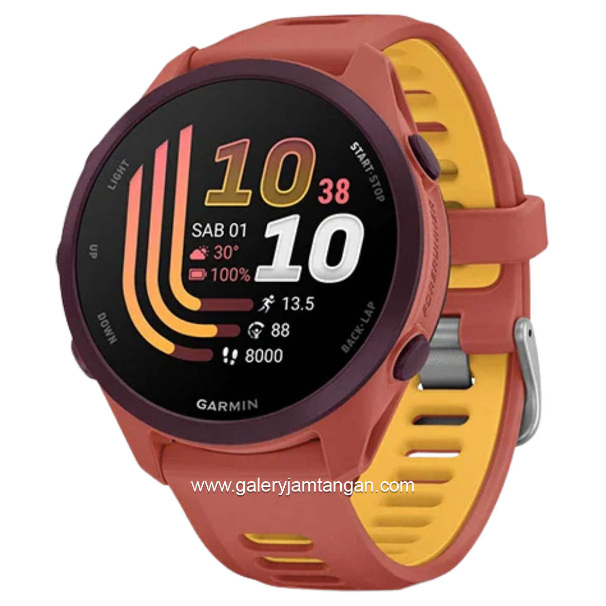 GARMIN FORERUNNER 170 MUSIC RED PINK MANGO Smartwatch Silicone Strap