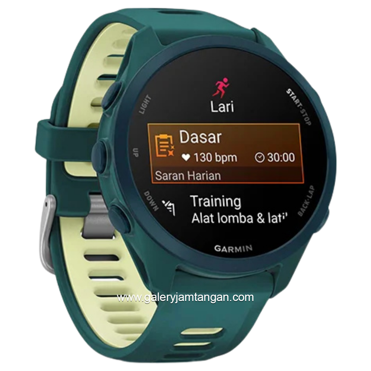 GARMIN FORERUNNER 170 MUSIC TEAL GREEN CITRON Smartwatch Silicone Strap