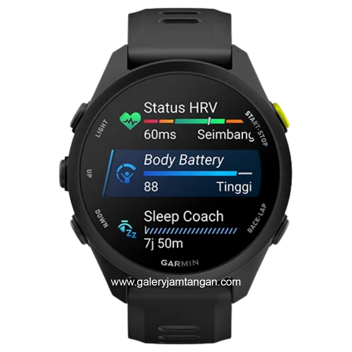 GARMIN FORERUNNER F70 Black Smartwatch Silicone Strap