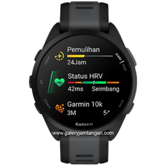 GARMIN Forerunner 165 Music Digital Dial Black Slate Grey Silicone Strap