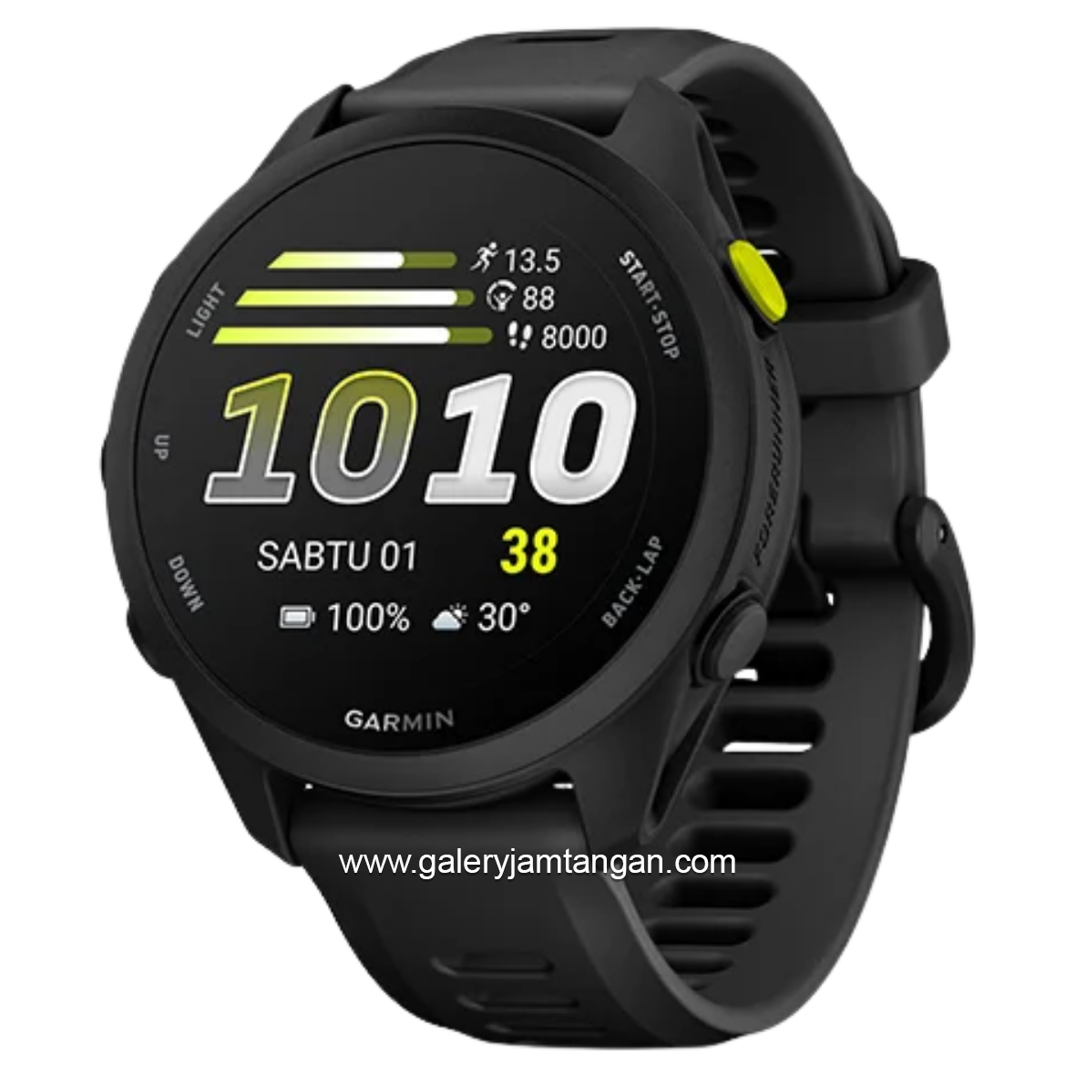 GARMIN FORERUNNER F70 Black Smartwatch Silicone Strap