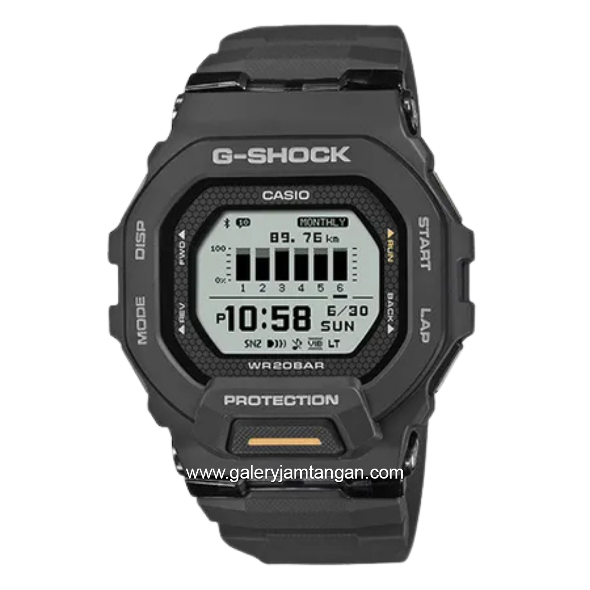 G-SHOCK GBD-200-1A1DR Black Digital Rubber Strap