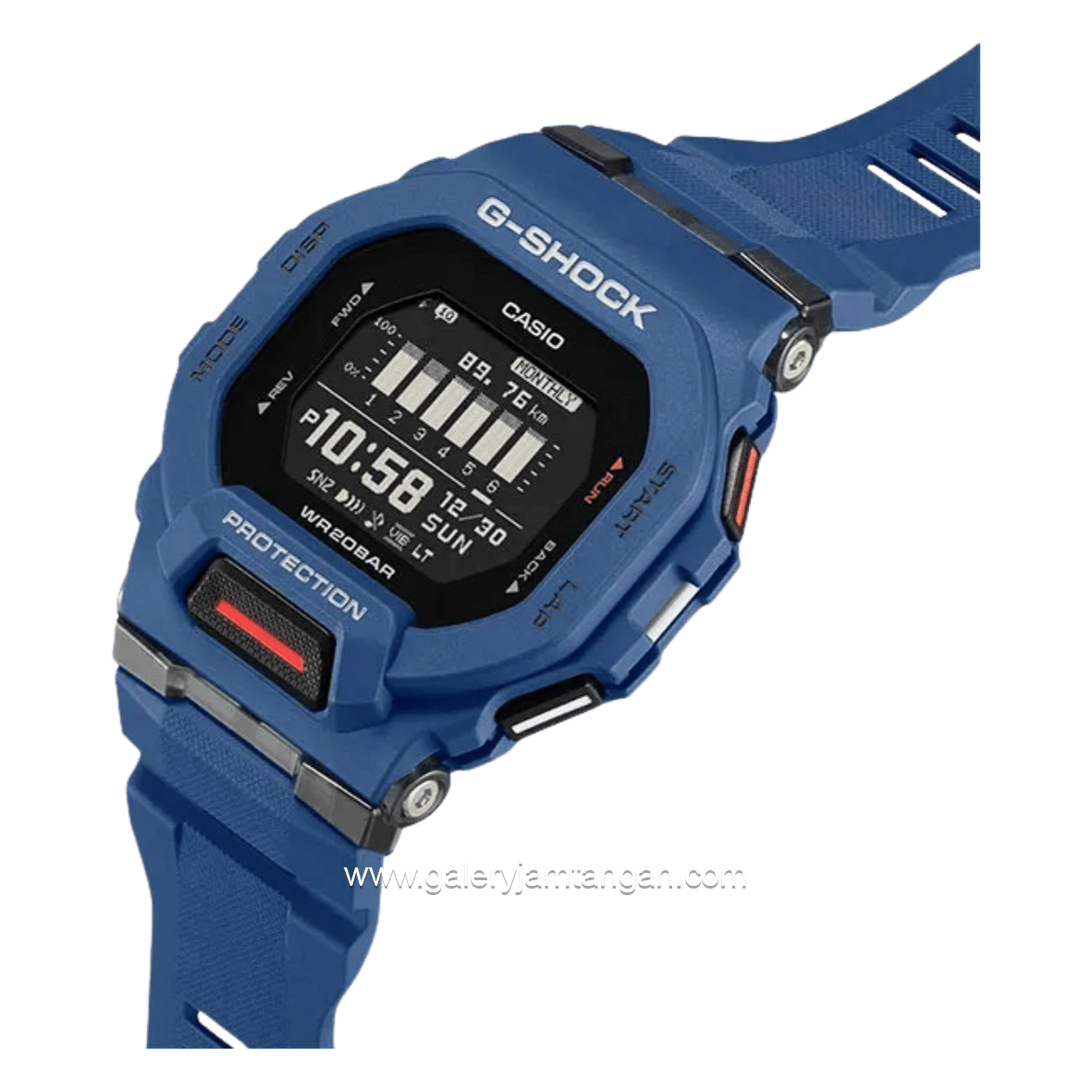 G-SHOCK GBD-200-2DR Blue Dial Black Digital Rubber Strap