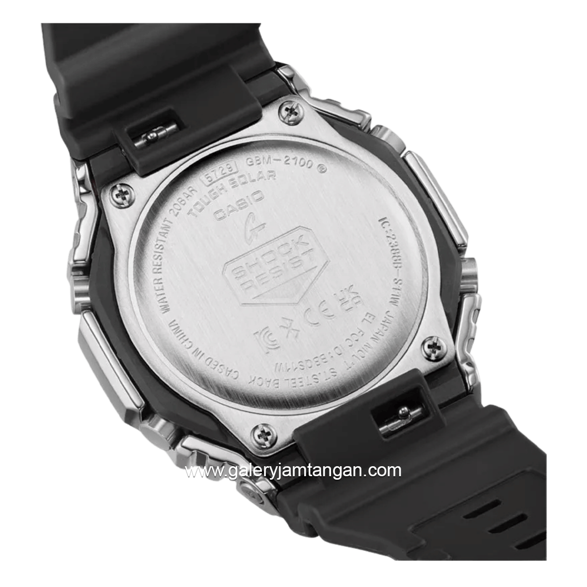 G-SHOCK GBM-2100A-1A2DR Solar Black Dial Blue Analog Digital Resin Strap