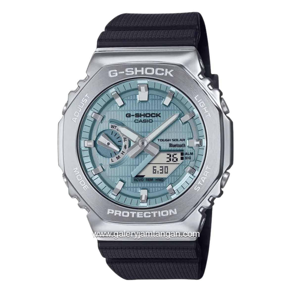 G-SHOCK GBM-2100A-1A2DR Solar Black Dial Blue Analog Digital Resin Strap