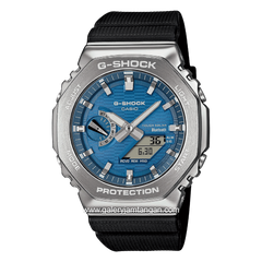G-SHOCK GBM-2100A-2BDR Solar Black Dial Blue Analog Digital Resin Strap
