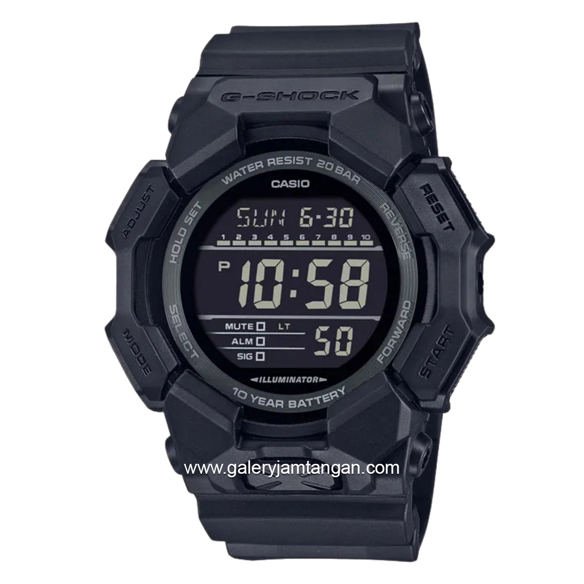 G-SHOCK GD-010-1A1DR Black Digital Resin Strap