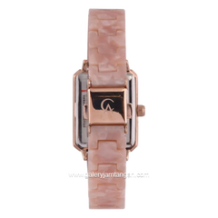 Alexandre Christie Passion AC 2B75 LD BRGPN Rose Gold Dial Pink Acetate Strap