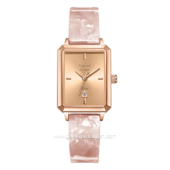 Alexandre Christie Passion AC 2B75 LD BRGPN Rose Gold Dial Pink Acetate Strap