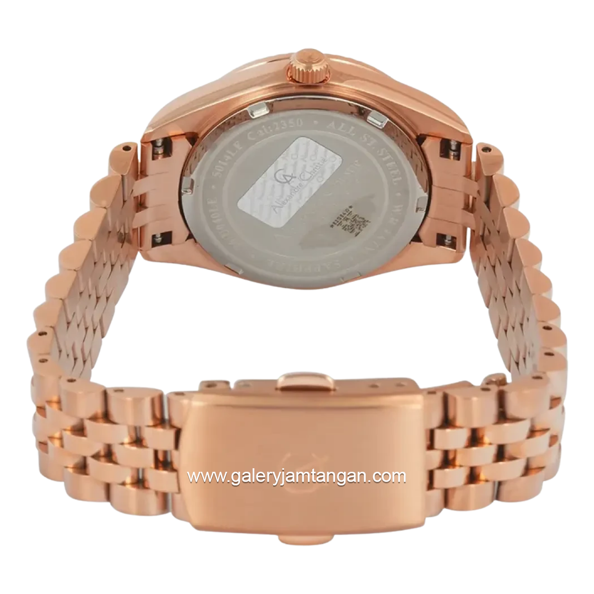 Alexandre Christie AC 5014 LEBRGSL White Dial Rose Gold Stainless Steel Strap