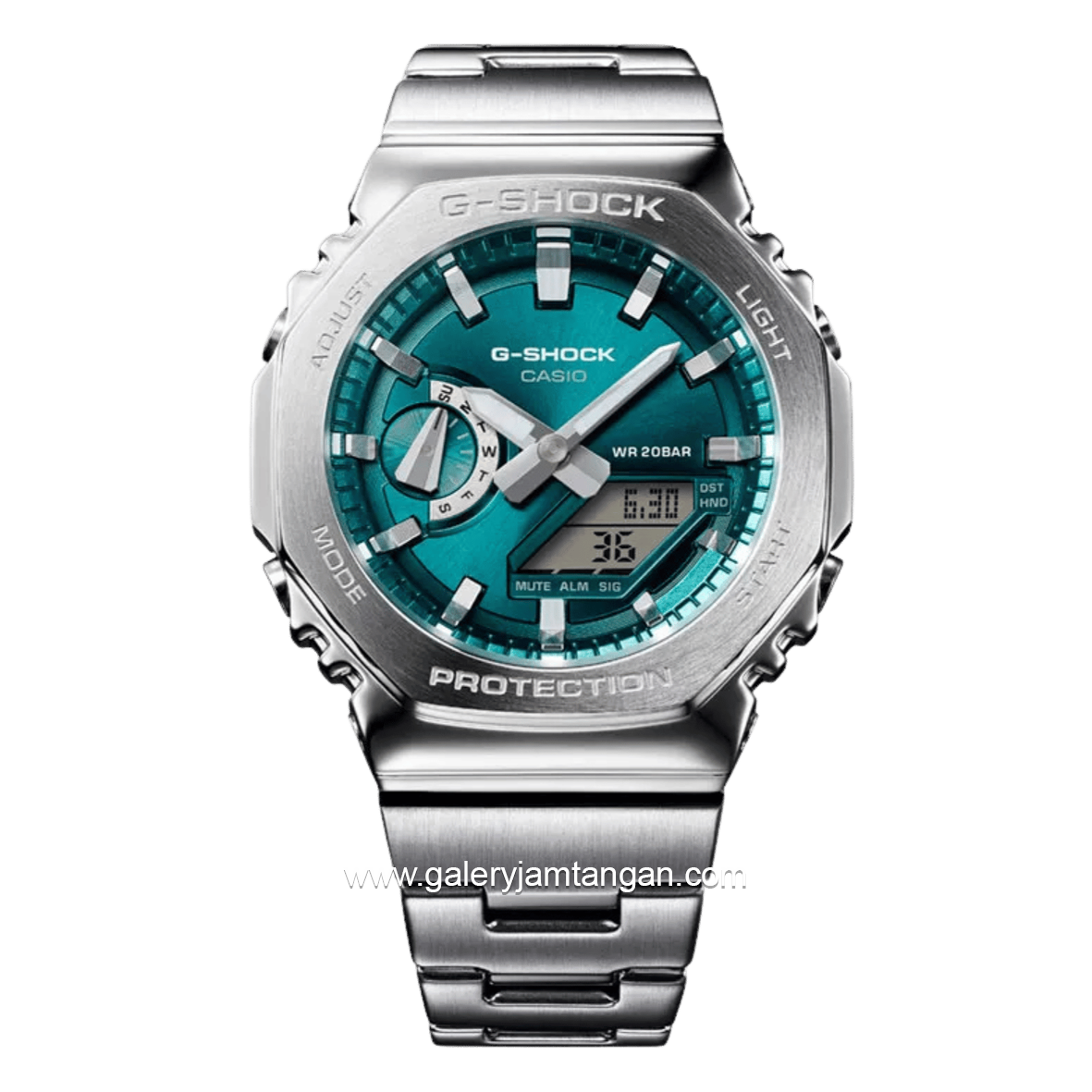 G-SHOCK GM-2110D-3A1DR Silver Dial Tosca Stainless Steel Strap