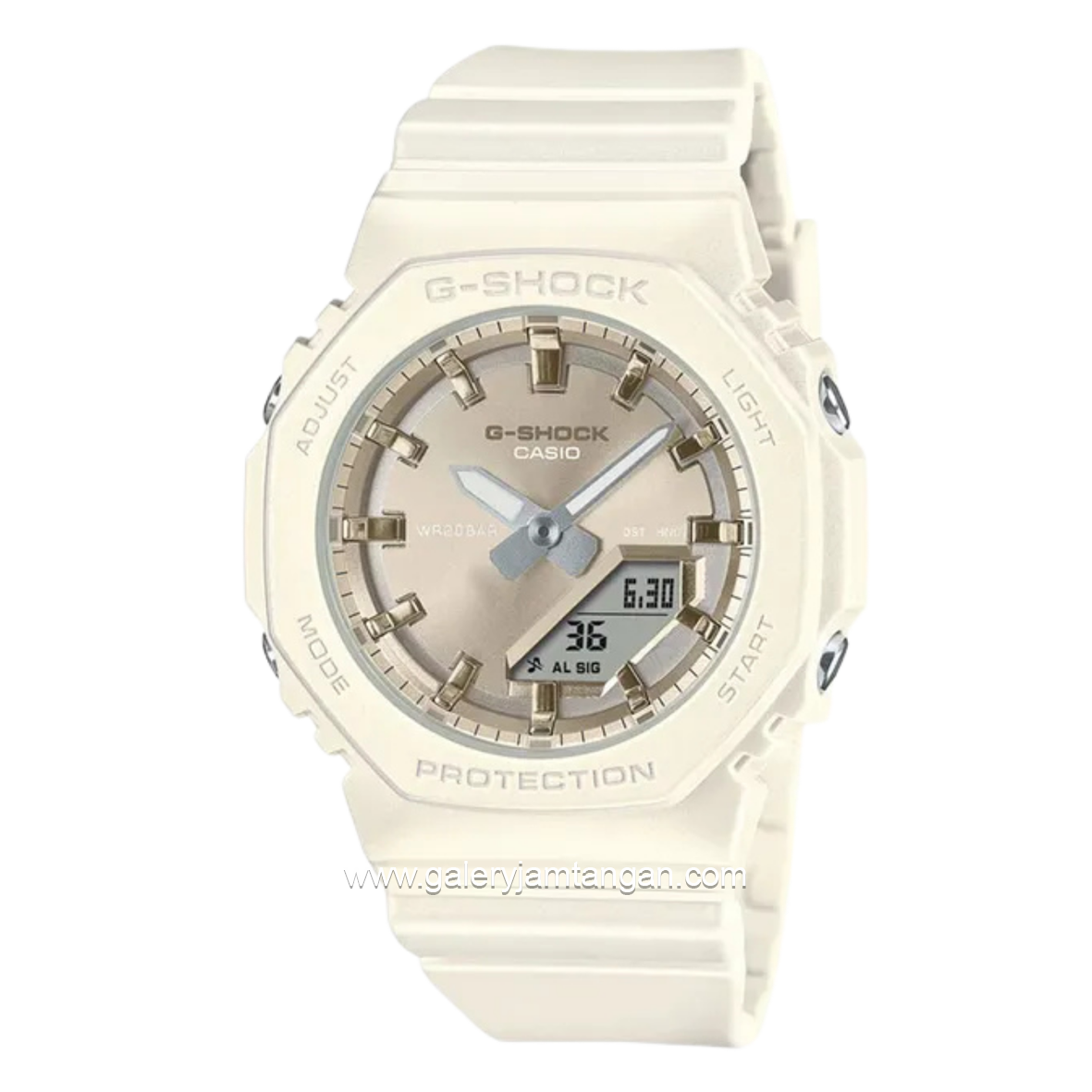 G-SHOCK GMA-P2100ST-7ADR Women Analog Digital Beige Resin Band