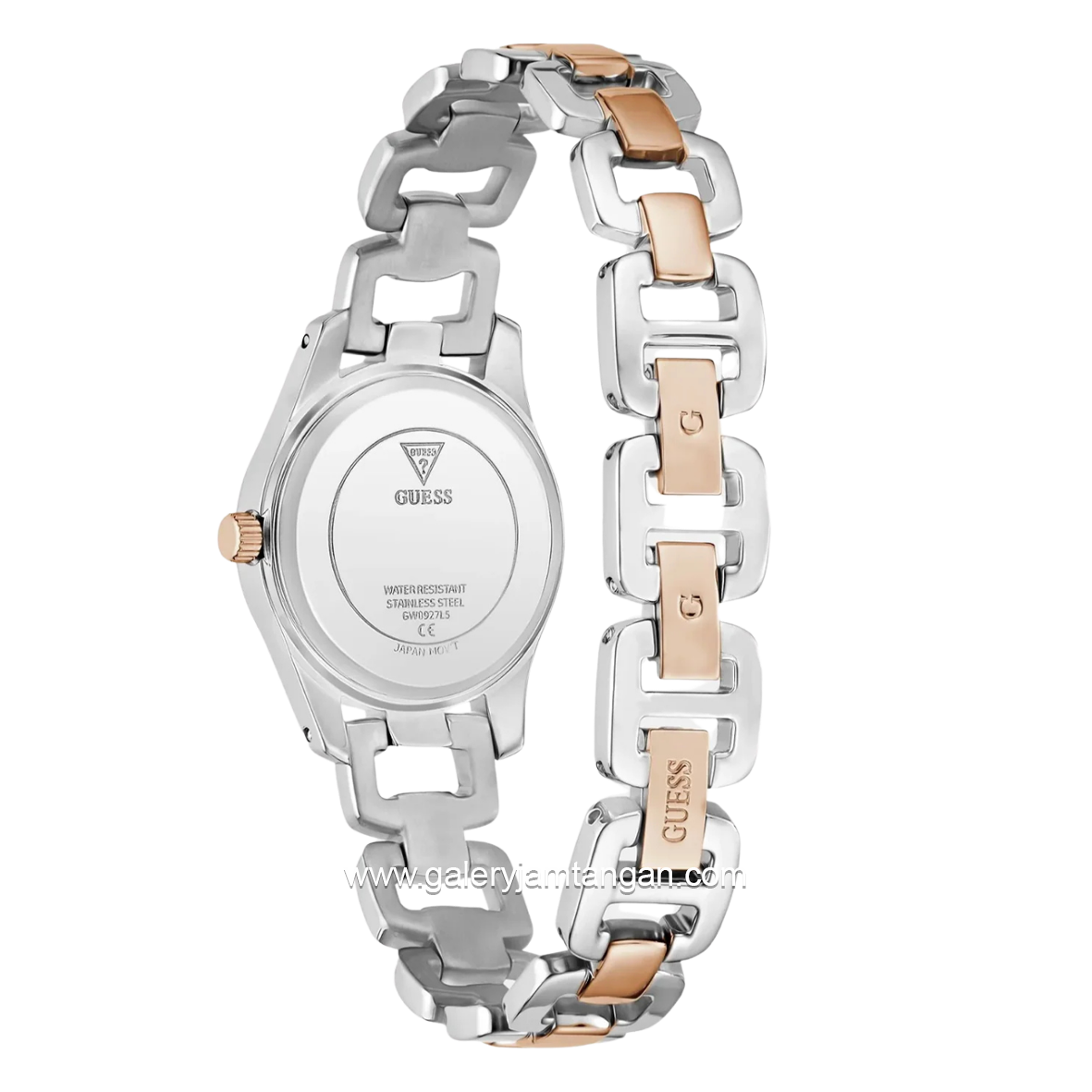 GUESS VEDDA GW0927L5 Dual Tone Dial White Sunray Stainless Steel Strap