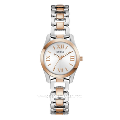 GUESS VEDDA GW0927L5 Dual Tone Dial White Sunray Stainless Steel Strap
