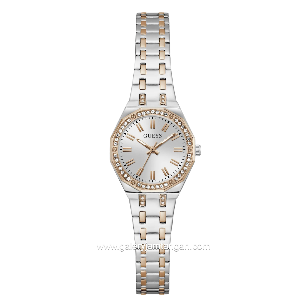 GUESS PIXIE GW0931L5 Silver Combi Rosegold Stainless Steel Strap