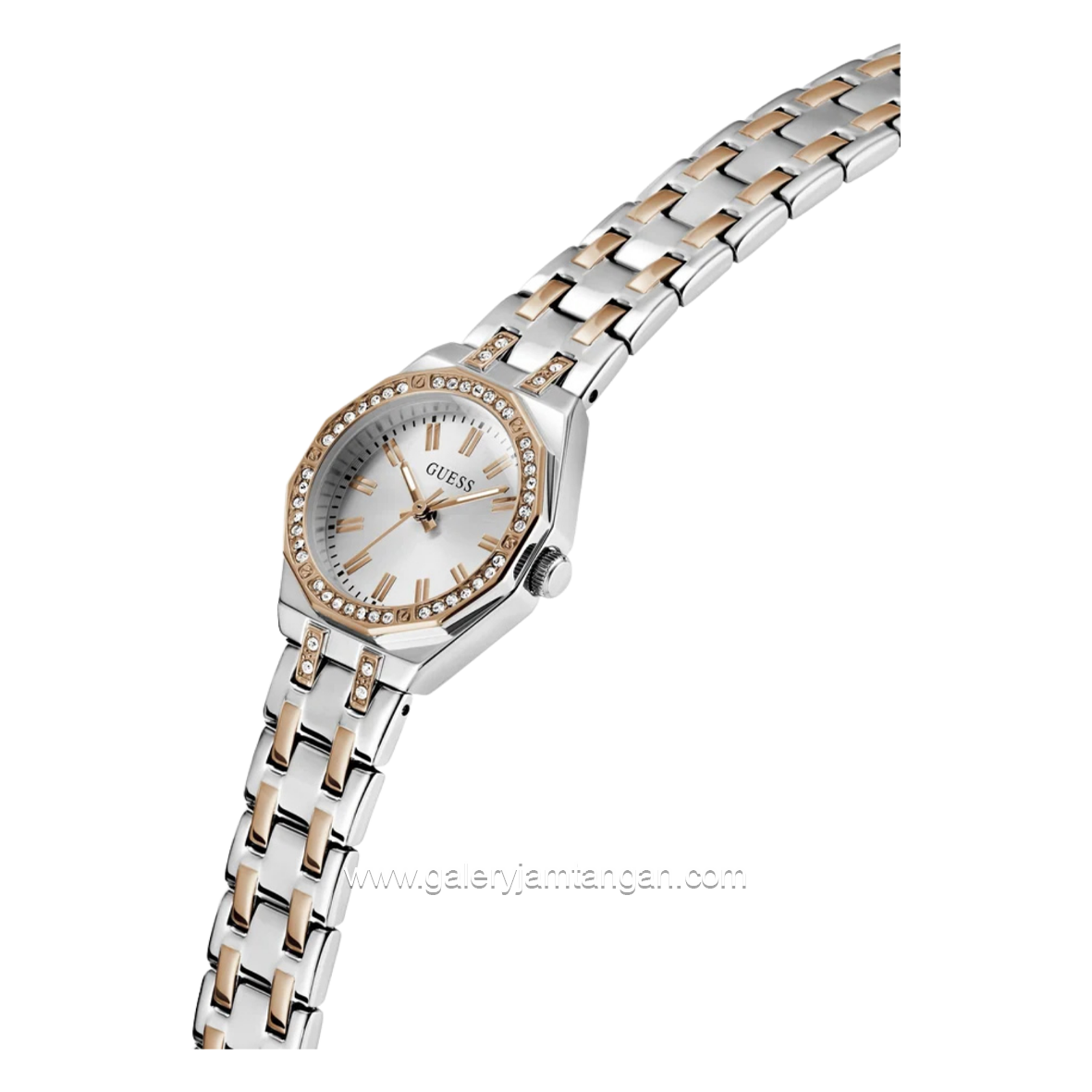 GUESS PIXIE GW0931L5 Silver Combi Rosegold Stainless Steel Strap