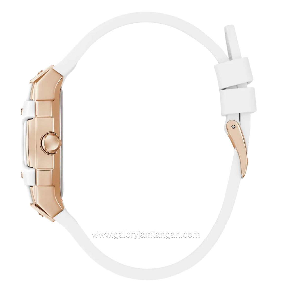 GUESS PHOENIX GW0945L6 White Rosegold Silicone Strap