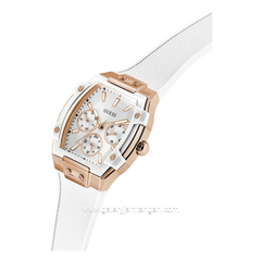 GUESS PHOENIX GW0945L6 White Rosegold Silicone Strap