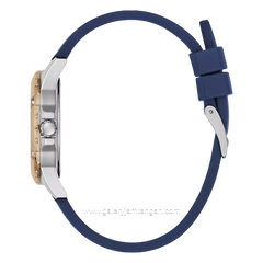 GUESS MIST GW1014L5 Navy Silicone Extra Black Leather Strap