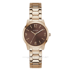 GUESS WINNI GW1028L4 Rosegold Dial Brown Stainless Steel Strap
