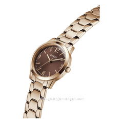 GUESS WINNI GW1028L4 Rosegold Dial Brown Stainless Steel Strap