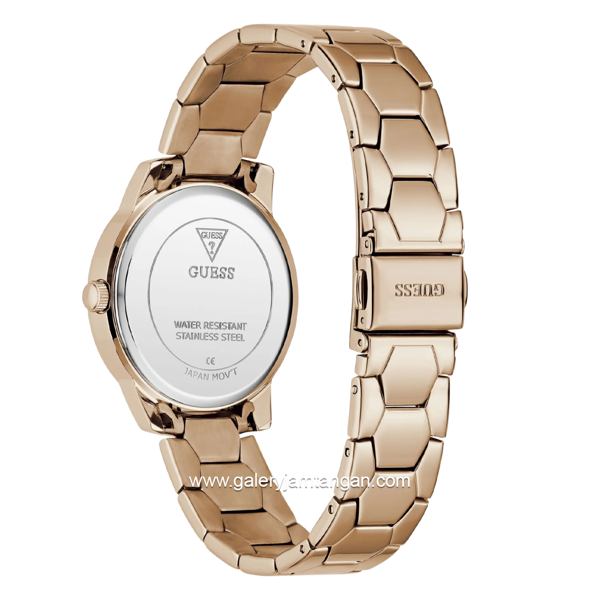 GUESS WINNI GW1028L4 Rosegold Dial Brown Stainless Steel Strap