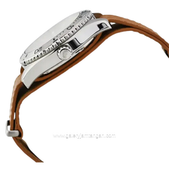 ORIENT MAKO 40 RA-AC0Q05P10 Automatic Brown Silver Dial Apricot Leather Strap