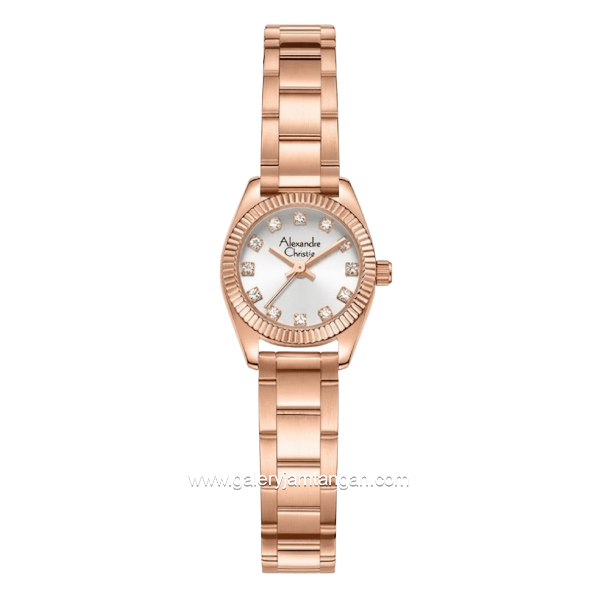 Alexandre Christie Passion AC 2C18 LHFRGSL Silver Dial Rose Gold Stainless Steel Strap