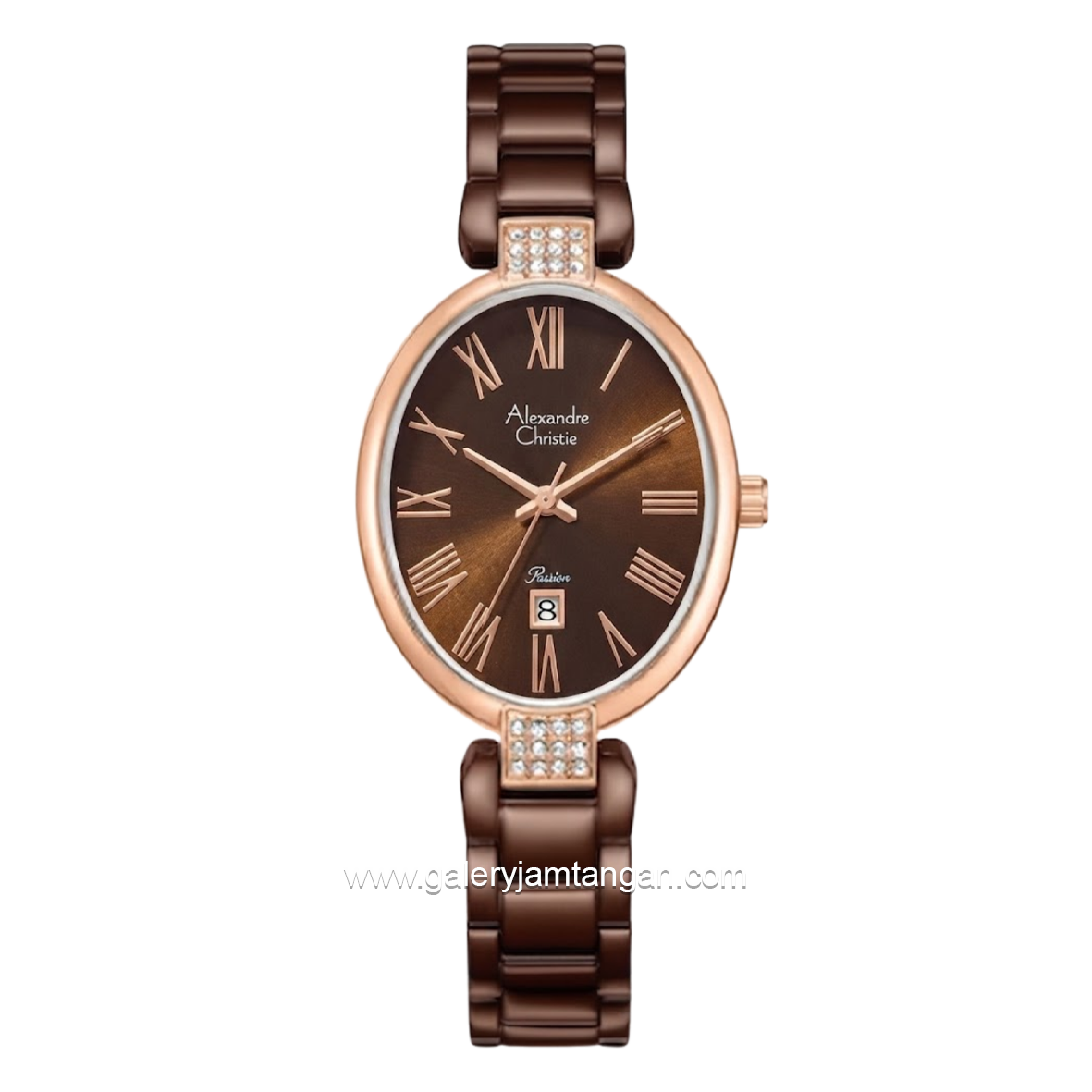 Alexandre Christie Passion AC 2C21 LDBROBO Brown Dial Brown Stainless Steel Strap