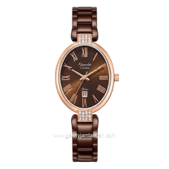 Alexandre Christie Passion AC 2C21 LDBROBO Brown Dial Brown Stainless Steel Strap