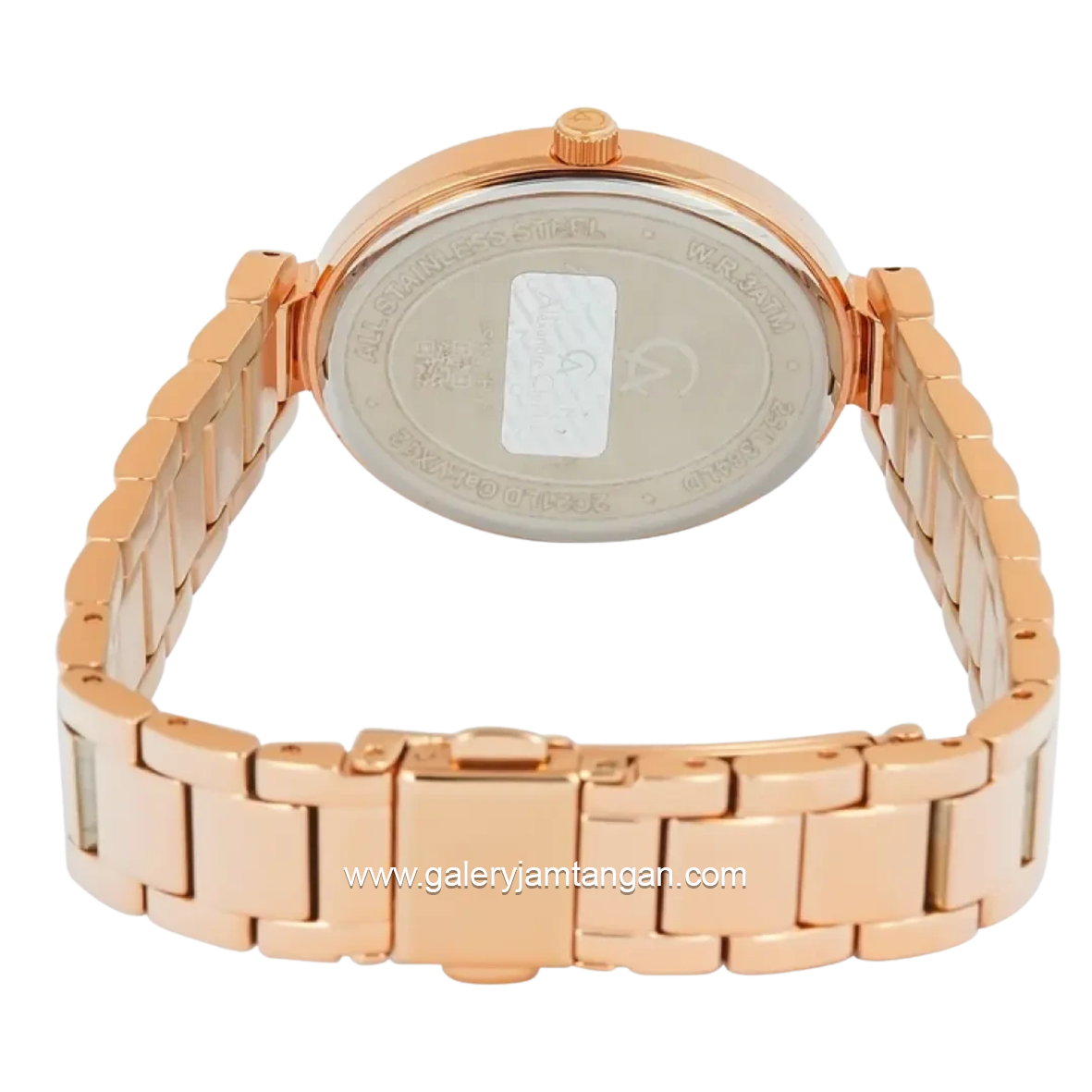 Alexandre Christie Passion AC 2C21 LDBRGSL Silver Dial Rose Gold Stainless Steel Strap