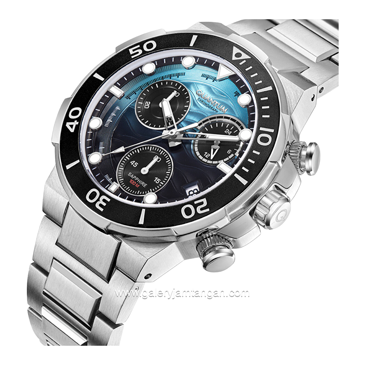 QUANTUM HNG1150.300 Silver Dial Blue Stainless Steel Strap