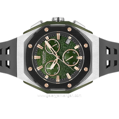 QUANTUM HNG1170.366 Black Dial Green Silicone Strap