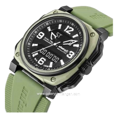 INFANTRY REVO-AD-04 Dual Time Full Green Rubber Strap