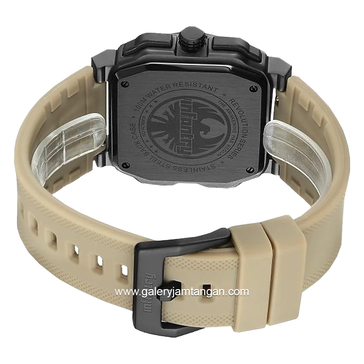 INFANTRY REVO-AD-05 Dual Time Full Ivory Rubber Strap