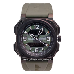 INFANTRY REVO-AD-07 Dual Time Army Black Rubber Strap