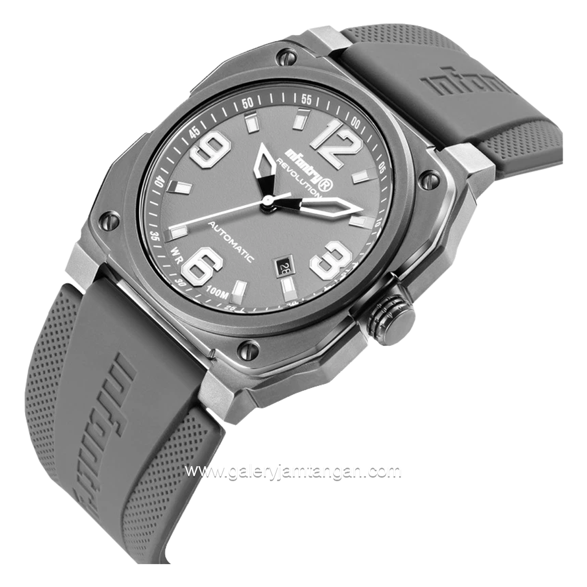 INFANTRY REVO-AUTO-04 Super Lume Dial Full Grey Rubber Strap