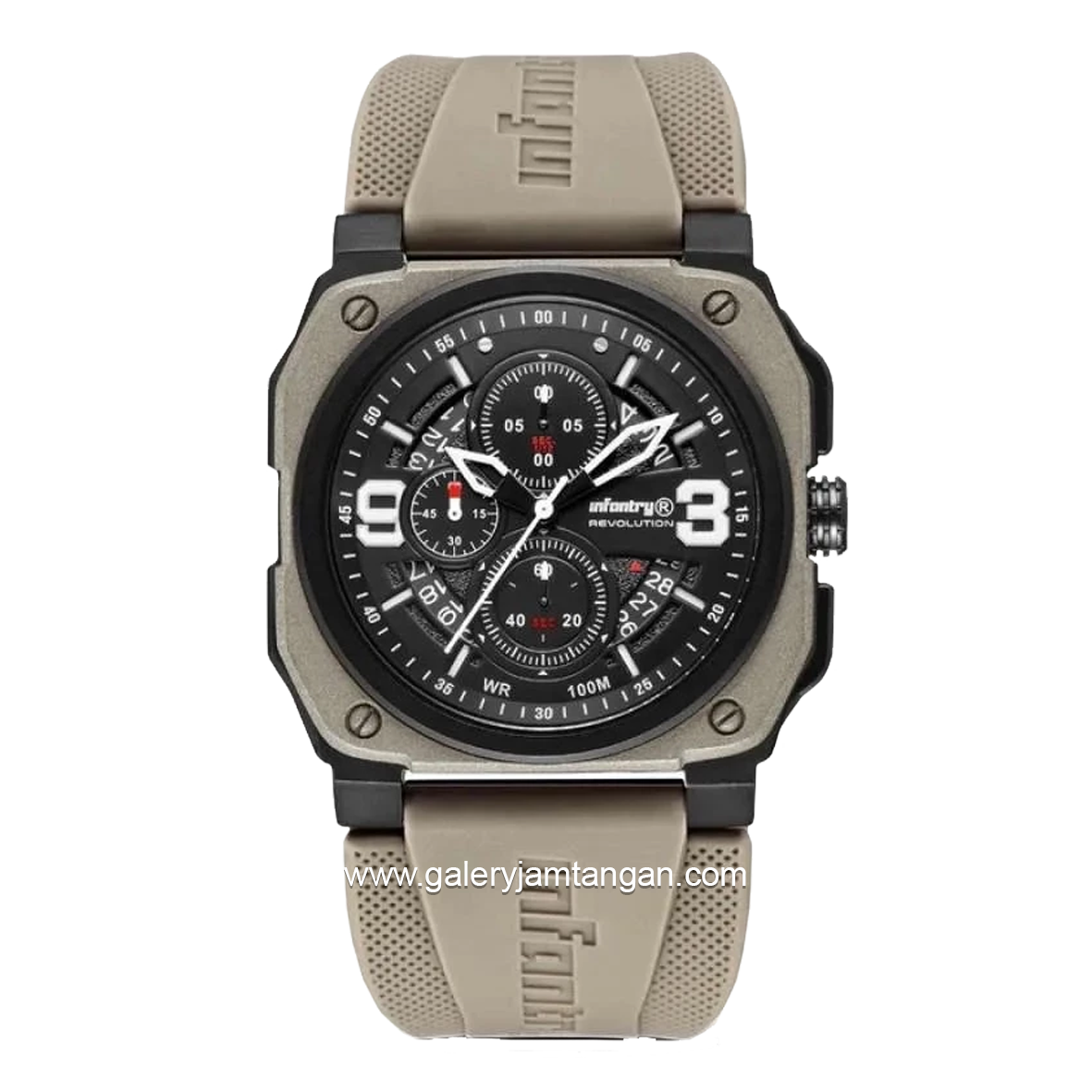 INFANTRY REVO-CHR-03-V2 Chronograph Full Ivory Rubber Strap