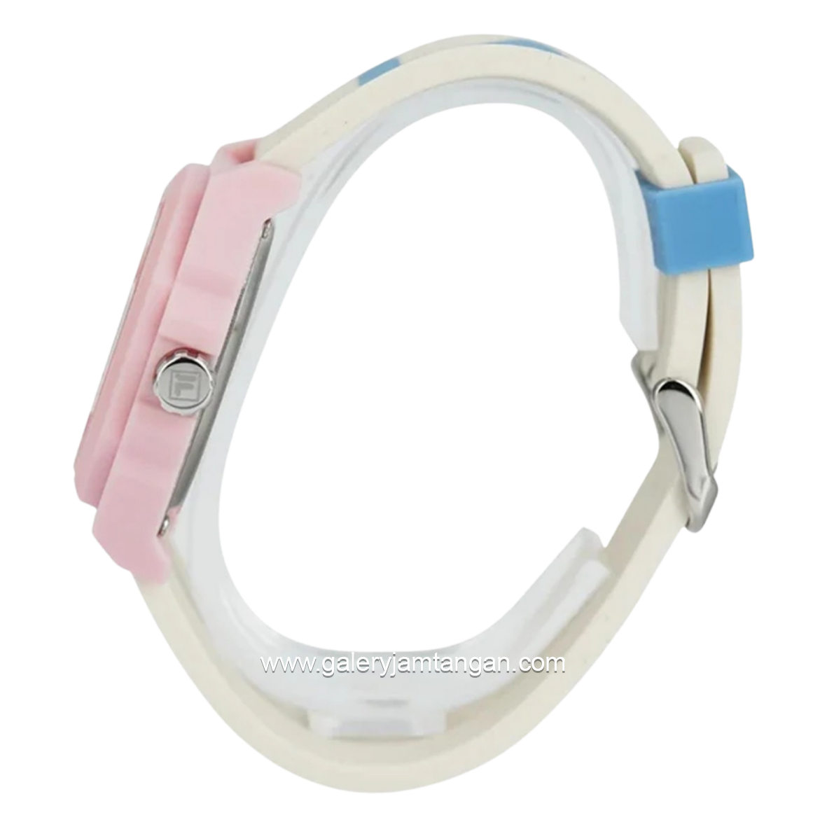 FILA 38-6105-008 Ivory Ring Pink Silicone Strap