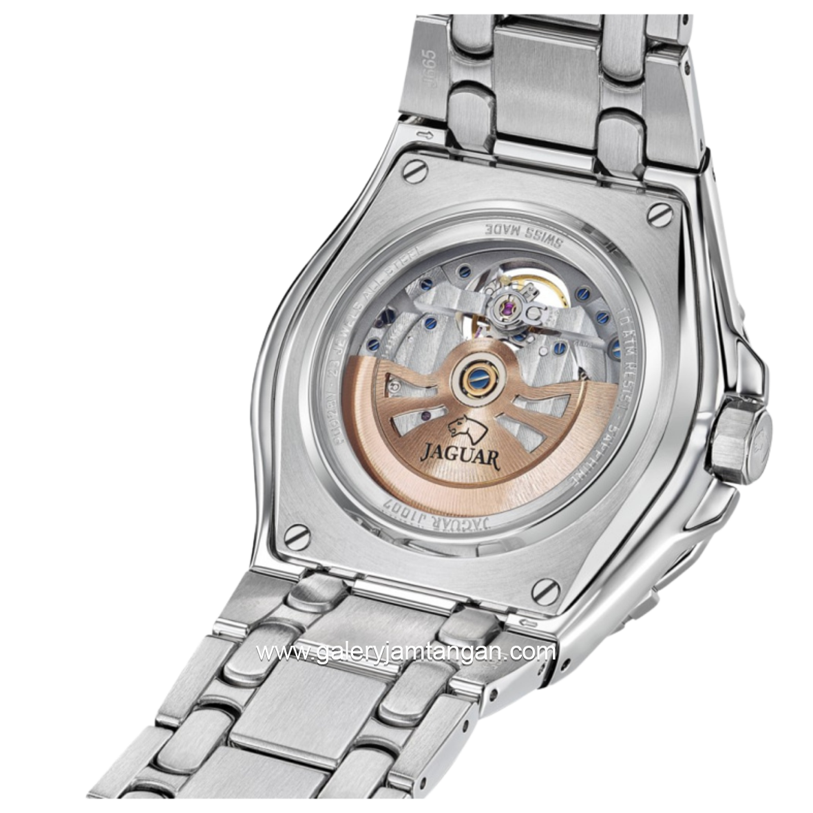 JAGUAR J1007/2 Balancier Automatic Silver Dial Blue Swiss Made